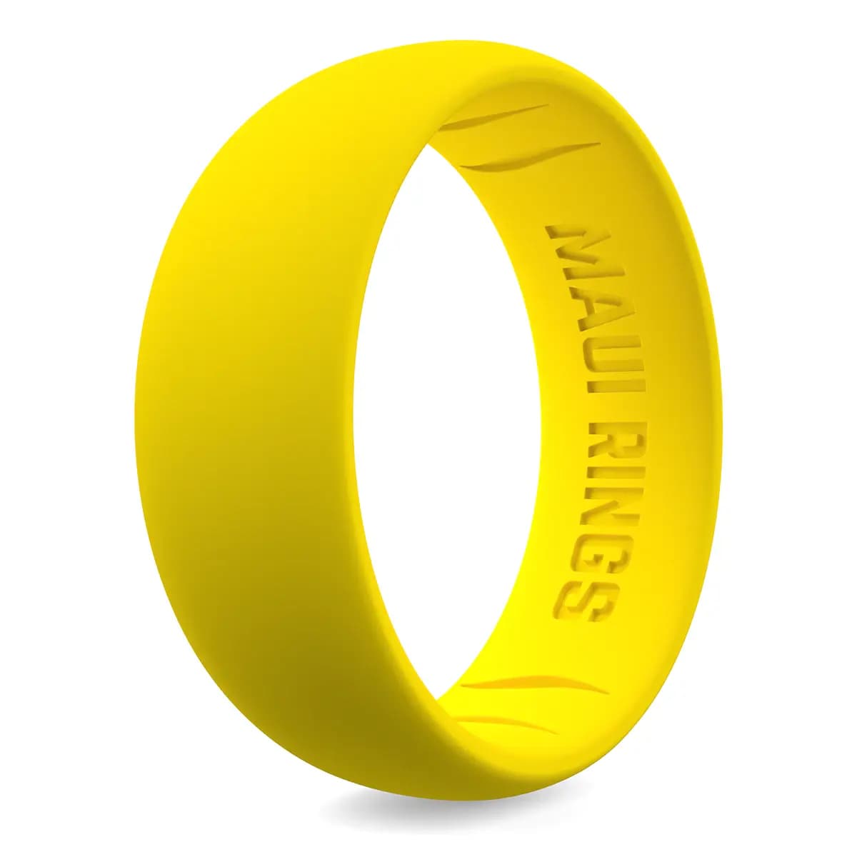 Navy yellow classic silicone ring men flexible and breathable alternative ring for men.
