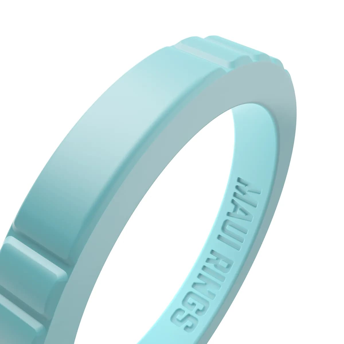 Elegant stackable rings for women polar blue comfortable and breathable silicone wedding bands women.