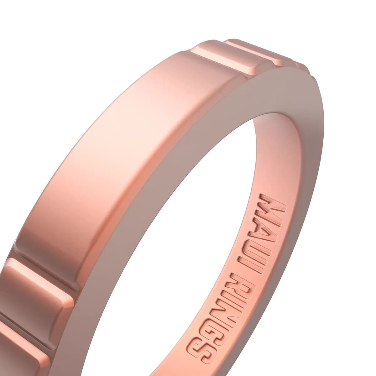 Elegant stackable rings for women rose gold comfortable and breathable silicone wedding bands women.
