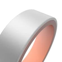 Fashionable reversible two tone silicone ring for women silver, rose gold functional alternative women's rings.