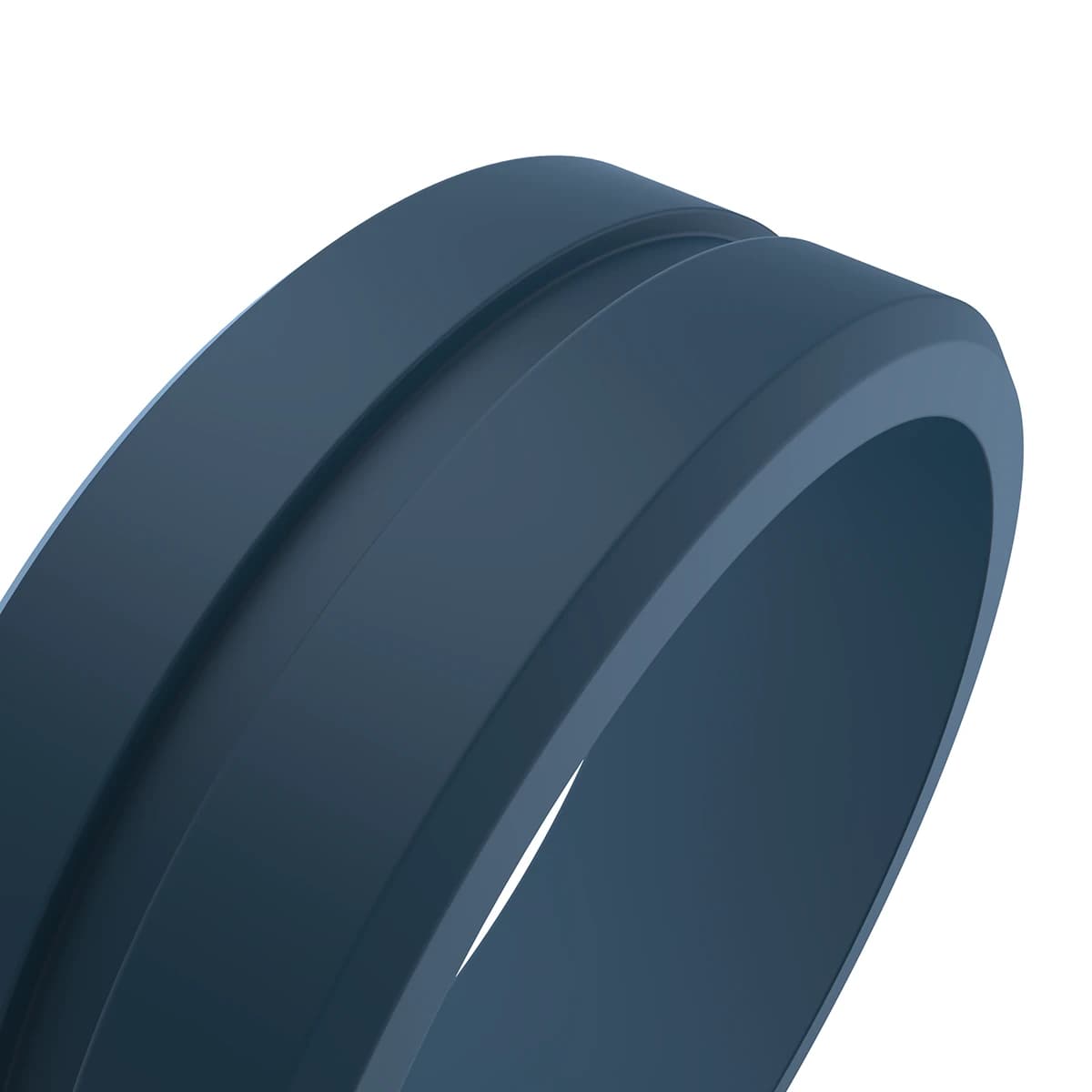 Details navy blue sport silicone ring men for navy jobs and outdoor sport activities